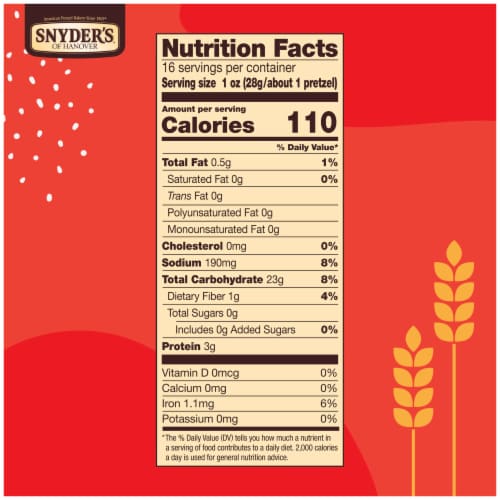 Snyder's of Hanover Butter Snaps Pretzels Perspective: top