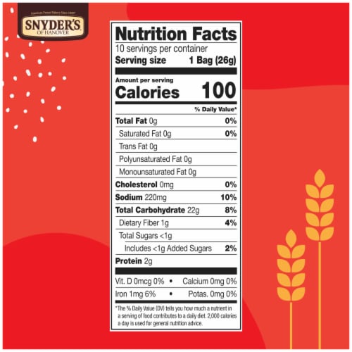 Snyder's® of Hanover Mini Pretzels 100 Calorie On-The-Go Packs Perspective: top