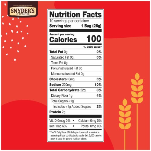 Snyder's® of Hanover Mini Pretzels 100 Calorie On-The-Go Packs Perspective: top