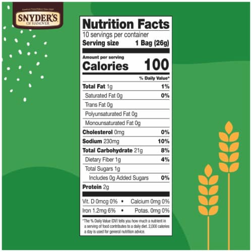 Snyder's of Hanover 100 Calorie Pack Pretzel Sticks Perspective: top