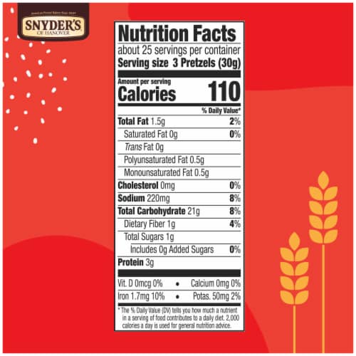 Snyder's of Hanover Old Fashioned Pretzel Rods Perspective: top