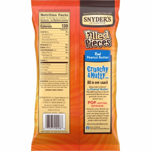 Snyder's of Hanover Pretzel Pieces, Peanut Butter Filled, 10 Oz Perspective: top