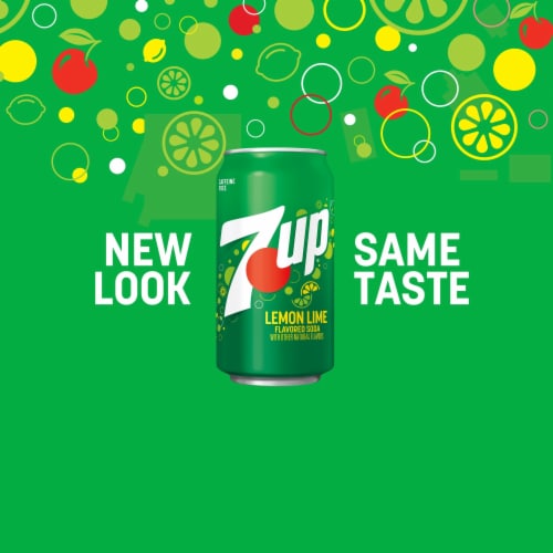 7UP Lemon Lime Caffeine-Free Soda Mini Cans Perspective: top