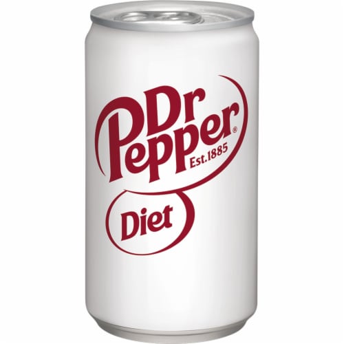 Diet Dr Pepper Soda Mini Cans Perspective: top