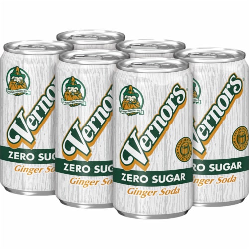Vernors® Zero Sugar Ginger Soda Mini Cans Perspective: top