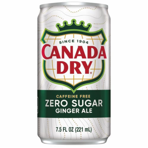 Canada Dry Zero Sugar Ginger Ale Caffeine Free Soda Cans Perspective: top