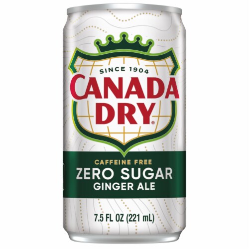 Canada Dry® Zero Sugar Ginger Ale Soda Mini Cans Perspective: top