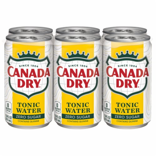 Canada Dry Zero Sugar Tonic Water Cans Perspective: top