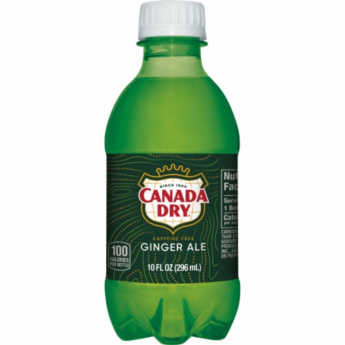 Canada Dry Ginger Ale Caffeine Free Soda Bottles Perspective: top