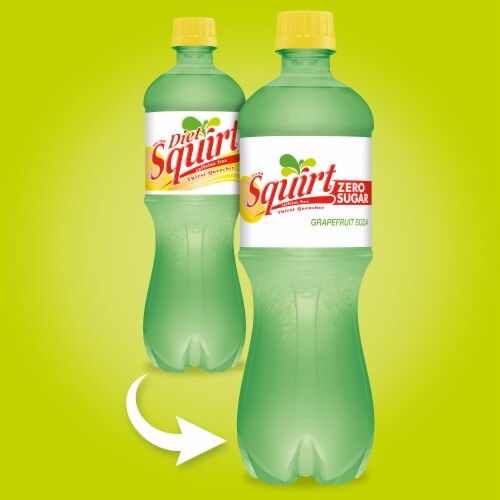 Squirt® Zero Sugar Grapefruit Soda Bottles Perspective: top