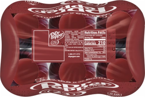 Dr Pepper® Soda Bottles Perspective: top