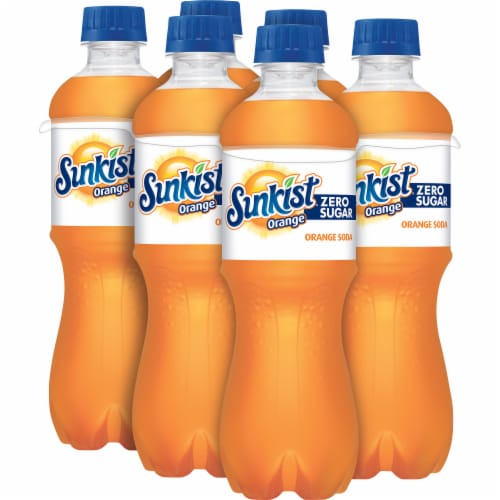 Sunkist® Orange Zero Sugar Soda Bottles Perspective: top