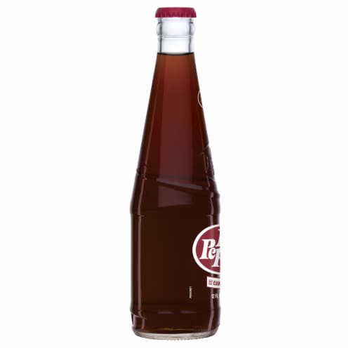 Dr Pepper with Sugar Soda Bottle Perspective: top