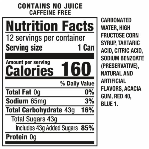 Crush® Caffeine Free Grape Soda Cans Perspective: top