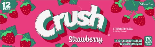 Crush® Strawberry Soda Cans Perspective: top