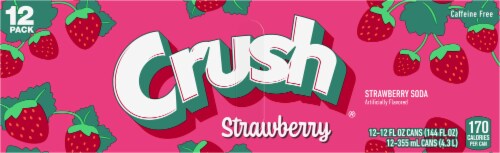 Crush® Strawberry Soda Cans Perspective: top