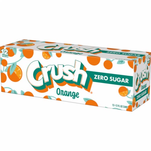 Crush® Caffeine Free Zero Sugar Diet Orange Soda Cans Perspective: top