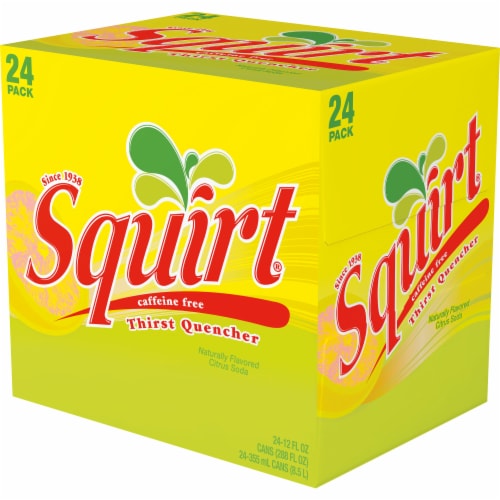 Squirt® Citrus Caffeine Free Soda Cans Perspective: top
