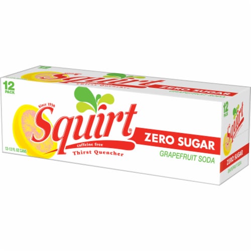 Squirt® Grapefruit Zero Sugar Soda Cans Perspective: top