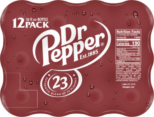 Dr Pepper® Soda Bottles Perspective: top