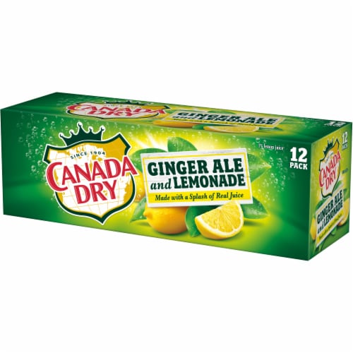 Canada Dry® Ginger Ale and Lemonade Soda Cans Perspective: top