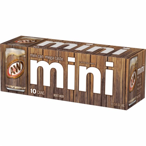 A&W® Root Beer Soda Mini Cans Perspective: top