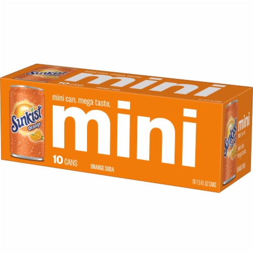 Sunkist® Orange Soda Mini Cans Perspective: top