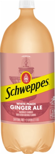 Schweppes® White Peach Ginger Ale Soda Perspective: top