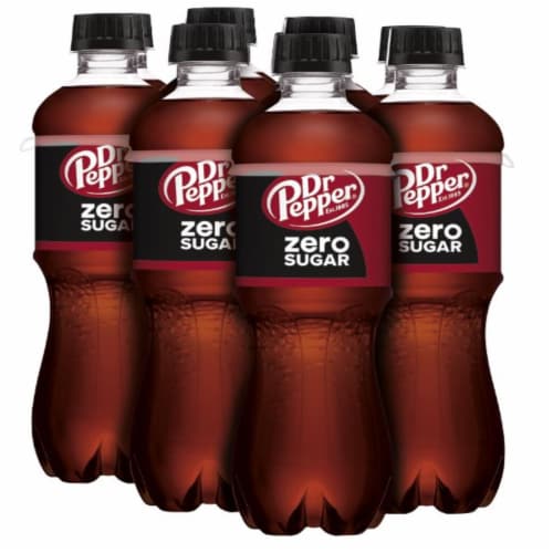 Dr Pepper® Zero Sugar Soda Bottles Perspective: top
