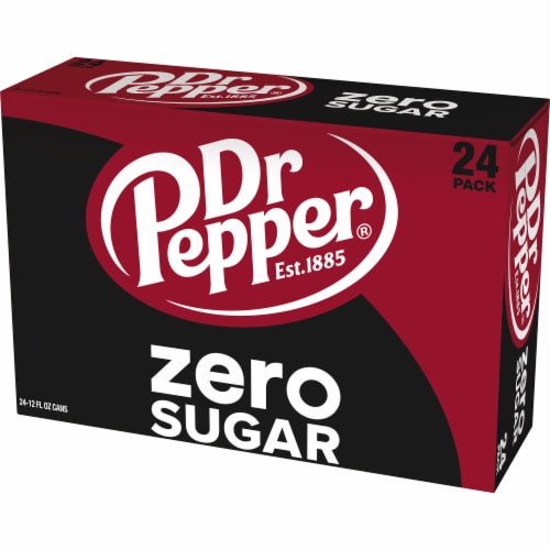 Dr Pepper® Zero Sugar Soda Cans Perspective: top