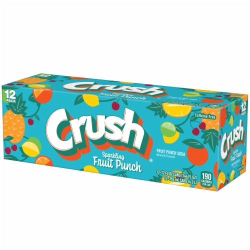 Crush® Sparkling Fruit Punch Soda Cans Perspective: top