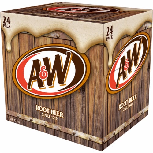 A&W® Root Beer Soda Cans Perspective: top