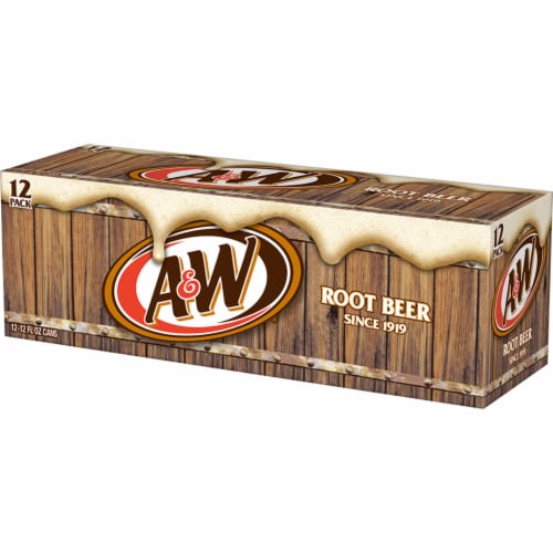 A&W® Root Beer Soda Cans Perspective: top