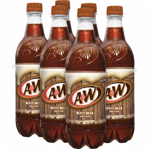 A&W® Root Beer Soda Bottles Perspective: top