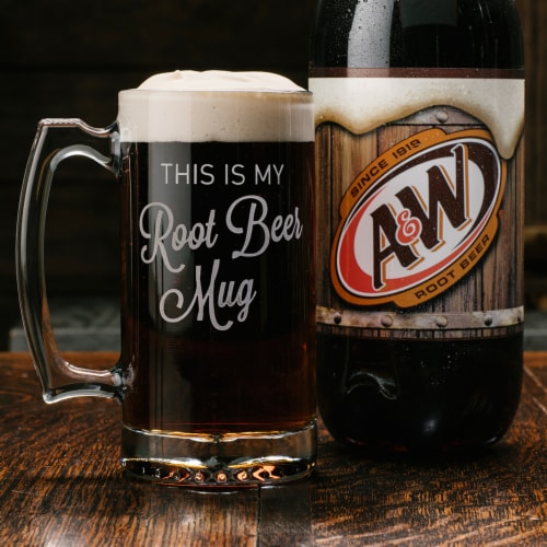 A&W® Root Beer Soda Bottle Perspective: top
