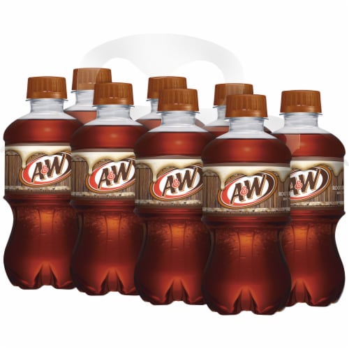 A&W® Root Beer Soda Bottles Perspective: top