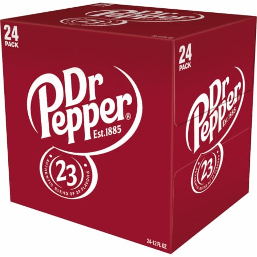 Dr Pepper® Soda Cans Perspective: top