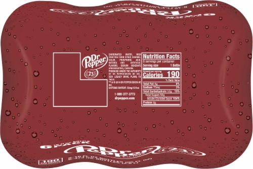 Dr Pepper Soda Bottles Perspective: top