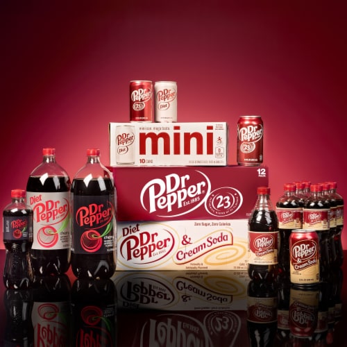 Diet Dr Pepper® Soda Cans Perspective: top