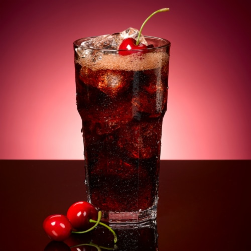 Dr Pepper Cherry Soda Cans Perspective: top