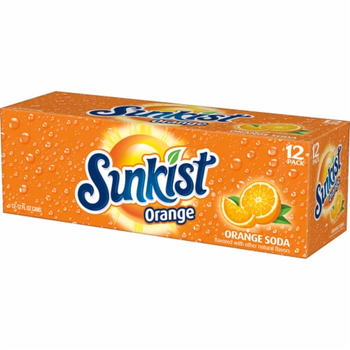 Sunkist® Orange Soda Can Perspective: top