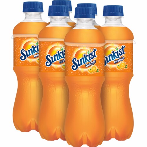 Sunkist® Orange Soda Bottles Perspective: top