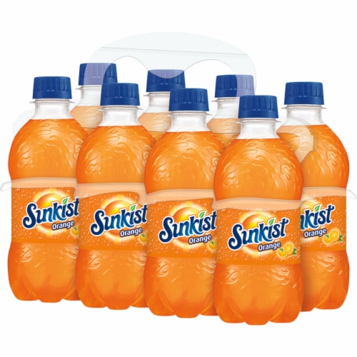 Sunkist® Orange Soda Bottles Perspective: top
