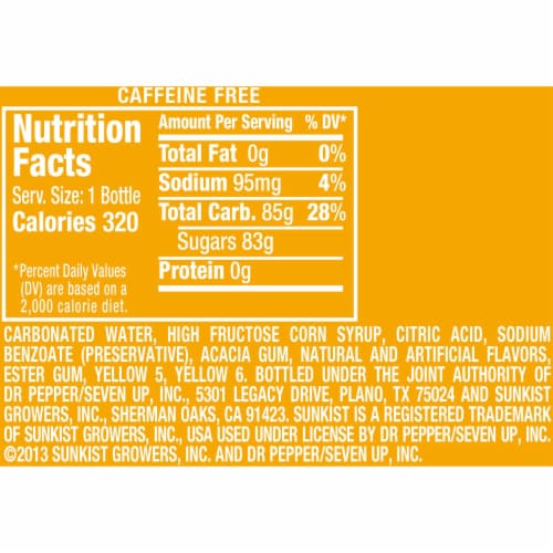 Sunkist® Pineapple Soda Bottle Perspective: top