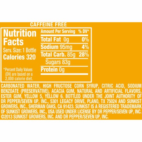 Sunkist® Pineapple Soda Bottle Perspective: top