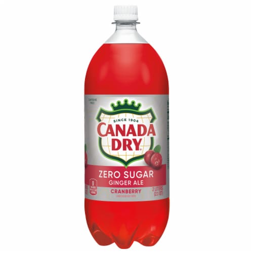 Canada Dry® Zero Sugar Cranberry Ginger Ale Soda Bottle Perspective: top