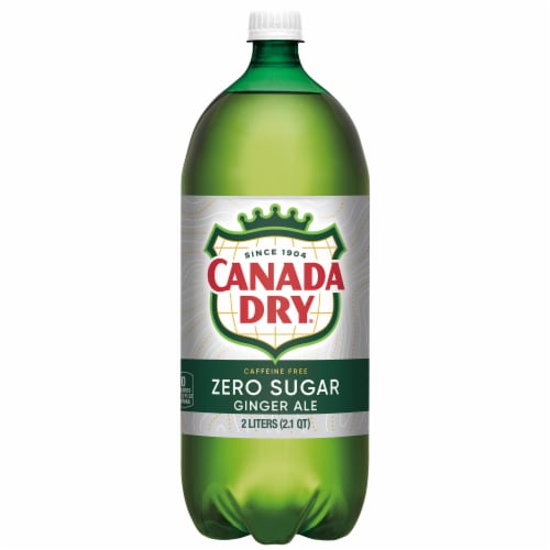 Canada Dry® Ginger Ale Zero Sugar Soda Bottle Perspective: top