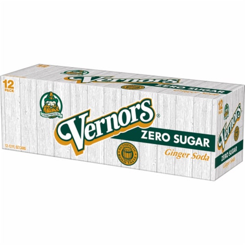 Vernors® Ginger Zero Sugar Soda Cans Perspective: top