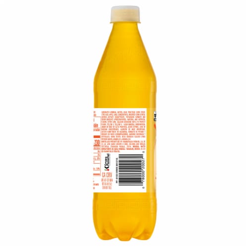 Peñafiel Naranjada Flavored Mineral Spring Bottled Water Perspective: top