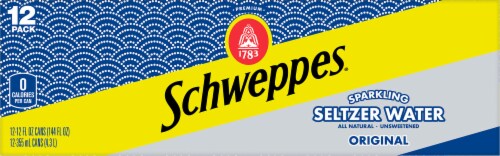 Schweppes® Original Sparkling Seltzer Water Perspective: top